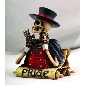  Seven Dead Sin   Pride Skull Figurine