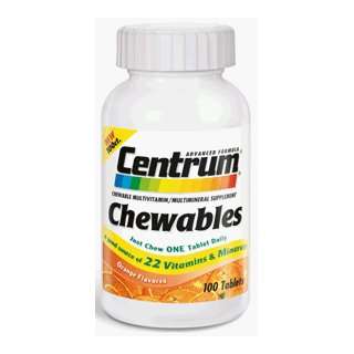  Centrum 100C Chewable Vitamn Tablet 