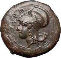 Syracuse in Sicily 344BC Timoleon Time Litra Ancient Greek Coin ATHENA 