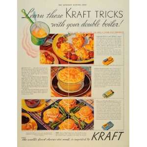  1937 Ad Kraft Cheese Recipe Double Boiler Mary Dahnke 