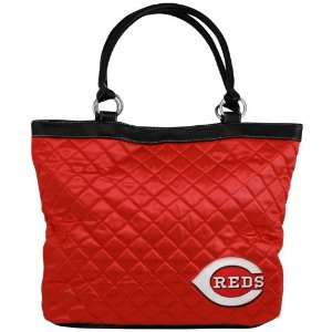    Cincinnati Reds Ladies Red Quilted Tote Bag: Sports & Outdoors