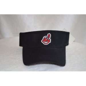   Indians Black Visor Hat   MLB Baseball Golf Cap