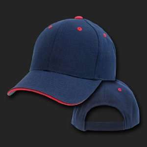  SANDWICH VISOR BASEBALL NAVY/RED HAT CAP HATS: Everything 
