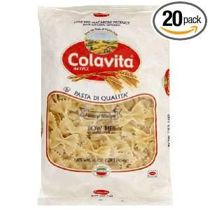 Colavita Farfalle(Bow Ties) Pasta, 16 Ounce Boxes (Pack of 20)  