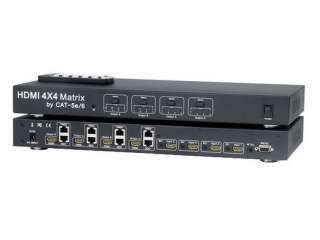 KanexPro HDMX44E HDMI 4x4 True Matrix Switcher/Extender CAT5e/6  