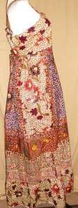 Handmade Hippie Patchwork Batik Spinner Dress M XL with FREE Necklace