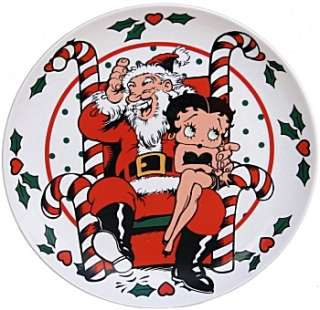 DESCRIPTION: 1992 Betty Boop as Santa Christmas plate a by Vandor in 