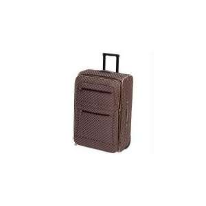  24 inch Brown Checkered Tapestry Trolley Case Sports 