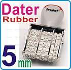 Stamp Rubber Dater Date Year 5mm ink pad 0.5cm invoice ticket bill 
