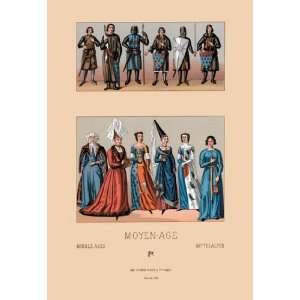 Knights and Maidens of the Middle Ages 20x30 Poster Paper  