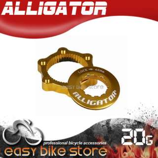 New GOLD Alligator disc rotor CENTER LOCK ADAPTER  