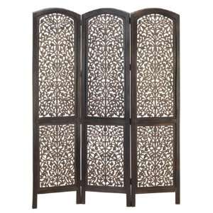    Masterpiece Wood Room Divider Screen 3 Panel New: Home & Kitchen