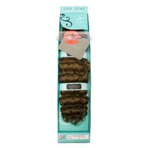   REAL HUMAN HAIR EXTENSION WEAVE FRENCH WAVE COLOR #8 (CHESTNUT BROWN