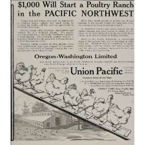   Railroad Poultry Chicken Ranch   Original Print Ad