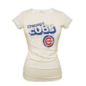  Chicago Cubs Scoop Neck Raw Edges Shirt by 5th & Ocean 