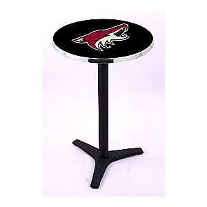  Phoenix Coyotes HBS Pub Table with Black Wrinkle base L210 