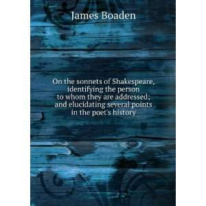 On the sonnets of Shakespeare, identifying the person to 