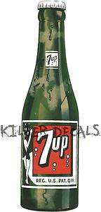   7UP 7 UP BOTTLE (7U207) COOLER POP soda coca cola machine decal  