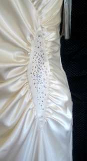   Jessica McClintock Ivory Satin Charmeuse Formal Dress Size 8  