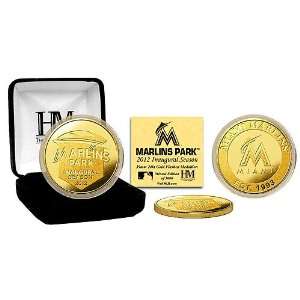  Miami Marlins 2012 Marlins Park Inaugural Season Gold Coin 