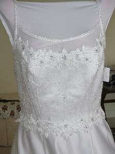 GORGEOUS Pronovias Cheviot Satin Wedding Dress Bridal Gown size 8 6 