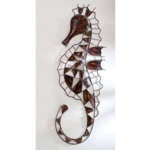  Set of 2 Seahorse Metal Wall Accents   2 Day Sale