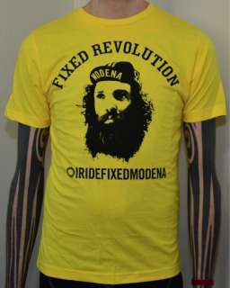 Fixed Revolution Iride Fixed Modena t shirt Small yellow Italy  