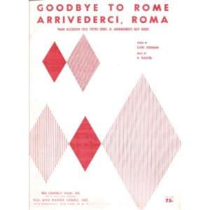   Sheet Music Goodbye To Rome Carl Sigman R Rascel 92 