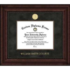  William Smith College Herons   Gold Medallion   Suede Mat 