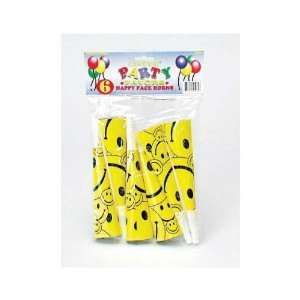  48 Packs of 6 Party Favor Happy Face Horns