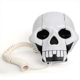 Cool Skull Shape Novelty Telephone Flashing Phone  