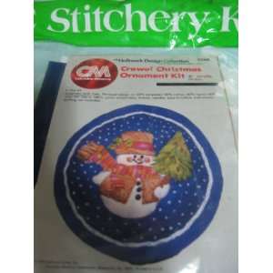   With Tree Crewel Christmas Ornament Kit (4 circle): Everything Else