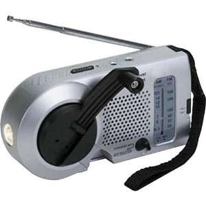   Inc. KA006 Small Hand Crank Dynamo Radio with Flashlight Electronics