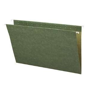  Hanging File Folders with No Tab, Legal Size, Green, 25 