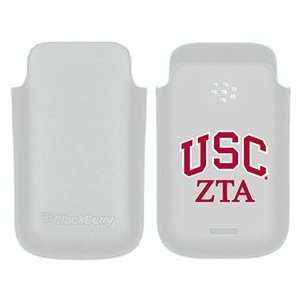  USC Zeta Tau Alpha letters on BlackBerry Leather Pocket 