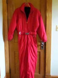 Womens BOGNER One Piece Ski Snowsuit Size 10 Long Water Repellent RED 