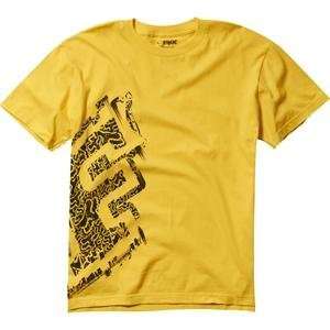  Fox Racing Heads T Shirt   Medium/Yellow: Automotive