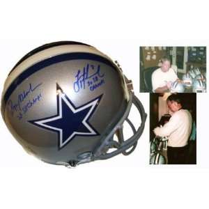  Troy Aikman Roger Staubach Signed Cowboys Proline Helmet 