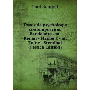   Flaubert   m. Taine   Stendhal (French Edition): Paul Bourget: Books