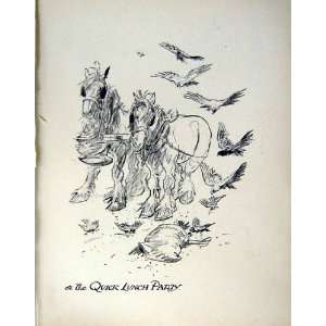    C1935 Frank Hart Sketch Horses Ploughing Farm Show