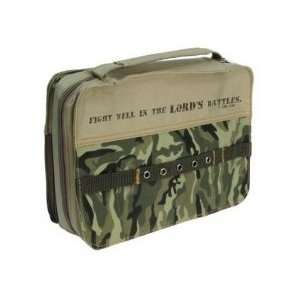  Bible Cover   Fight Well Large Camouflage 
