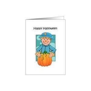 Scarecrow and Pumpkin Happy Halloween Cards Card Health 