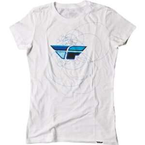 Fly Racing Contempodium Womens Short Sleeve Sportswear Shirt   White 