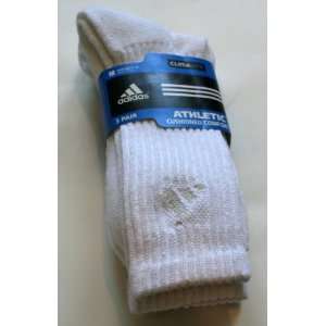  Adidas Mens Athletic Crew Socks 3 Pair   Shoe Size 6 12 