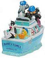 Looney Tune Crusing Boat Cookie Jar Warner Brothers NIB  