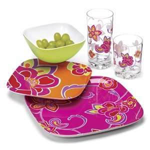   : Pazio 20pc Combo Dinnerware Set w/Glasses by Zak!: Kitchen & Dining