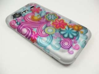 HTC INCREDIBLE 2 VERIZON STAR FLOWERS HARD COVER CASE  