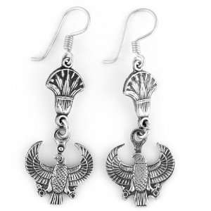  Egyptian Jewelry Silver Horus Falcon Earrings Jewelry