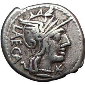   PORCIUS Laeca LIBERTY VICTORY CHARIOT 125BC Ancient Silver Coin