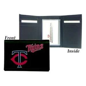  Minnesota Twins Embroidered Leather Tri Fold Wallet 